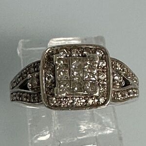 Diamonds real 925 sterling Silver Women's Ring